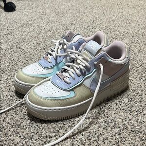 Nike Women's Pastel Multicolor Leather Low-Top Sneakers